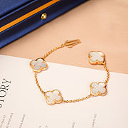 Van Cleef & Arpels 18K yellow gold mother-of-pearl 4-motif Pure Alhambra bracelet - 2