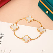 Van Cleef & Arpels 18K yellow gold mother-of-pearl 4-motif Pure Alhambra bracelet - 4