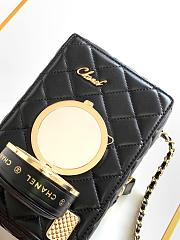 Chanel Coco Click Camera Bag in black lambskin leather with light gold hardware 11.5×16×6cm - 3