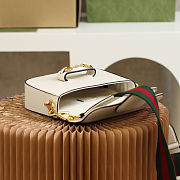 Gucci Horsebit 1955 mini shoulder bag in white leather 20.6*14.4*5.1cm - 6