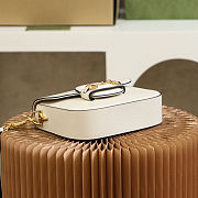 Gucci Horsebit 1955 mini shoulder bag in white leather 20.6*14.4*5.1cm - 5