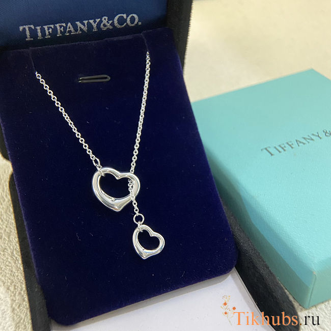 Tiffany & Co. Elsa Peretti Open Heart lariat necklace in sterling silver - 1