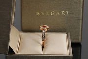 Bvlgari Bvlgari 18k rose gold ring set with pavé diamonds - 4