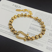 Fred bracelet with gold-plated clasp engraved with a pattern - 1