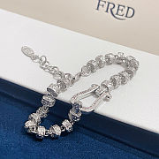 Fred bracelet with silver-plated clasp engraved with a pattern - 2