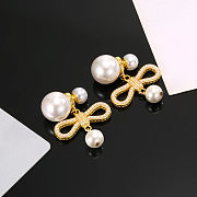 Dior Tribales earrings in champagne-finish metal - 1