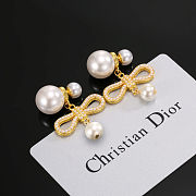 Dior Tribales earrings in champagne-finish metal - 5
