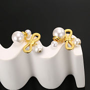 Dior Tribales earrings in champagne-finish metal - 4
