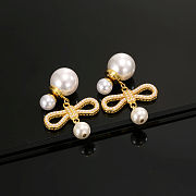 Dior Tribales earrings in champagne-finish metal - 3