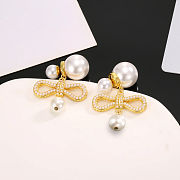 Dior Tribales earrings in champagne-finish metal - 2