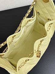 Chanel 25C hobo bag in light yellow color caviar leather 30x26x14 cm - 4