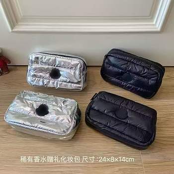 Moncler Parfums quilted nylon toiletry or cosmetic pouch 24 cm