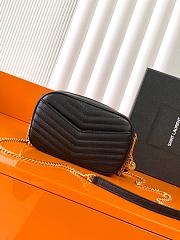 Saint Laurent Lou Quilted Leather in Caviar leather bag with gold hardware 18×10×5cm - 4