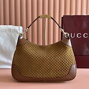 Gucci B medium shoulder bag in brown GG suede bag 40x25x9 cm - 1
