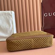 Gucci B medium shoulder bag in brown GG suede bag 40x25x9 cm - 3