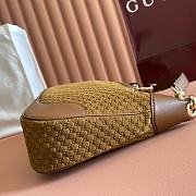 Gucci B medium shoulder bag in brown GG suede bag 40x25x9 cm - 2