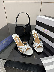 Aquazzura Tequila sandals in white heel 7.5 cm - 2