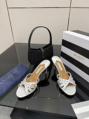Aquazzura Tequila sandals in white heel 7.5 cm - 5