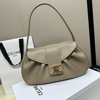 Celine Polly bag in beige supple calfskin leather 13 X 7 X 4 cm