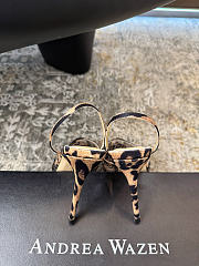 Andrea Wazen Katy Sling leopard print slingback pumps heel  9.5 cm - 4