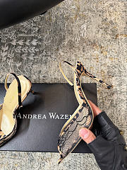 Andrea Wazen Katy Sling leopard print slingback pumps heel  9.5 cm - 3