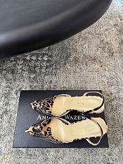 Andrea Wazen Katy Sling leopard print slingback pumps heel  9.5 cm - 2