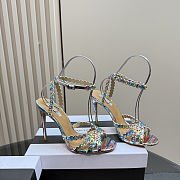 Aquazzura Tequila 105 sandals with multi-colored crystal embellishments  - 6