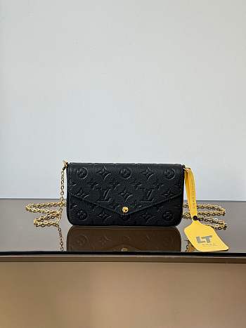 Louis Vuitton Félicie Pochette bag in black Monogram Empreinte leather 21x12x3 cm