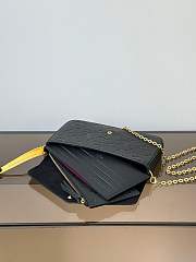 Louis Vuitton Félicie Pochette bag in black Monogram Empreinte leather 21x12x3 cm - 4