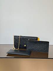Louis Vuitton Félicie Pochette bag in black Monogram Empreinte leather 21x12x3 cm - 3