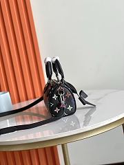 Louis Vuitton x Takashi Murakami Nano Speedy bag in black multicolored monogram 10x7.5x16 cm - 6