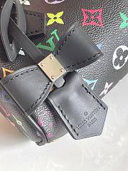Louis Vuitton x Takashi Murakami Nano Speedy bag in black multicolored monogram 10x7.5x16 cm - 4