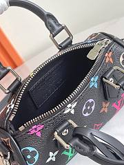 Louis Vuitton x Takashi Murakami Nano Speedy bag in black multicolored monogram 10x7.5x16 cm - 2