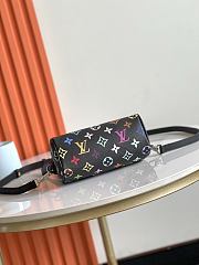 Louis Vuitton x Takashi Murakami Nano Speedy bag in black multicolored monogram 10x7.5x16 cm - 3