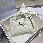  Dior Jolie Top Handle mini bag in white 18.5x13x8.5 cm - 1