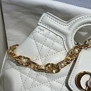  Dior Jolie Top Handle mini bag in white 18.5x13x8.5 cm - 6