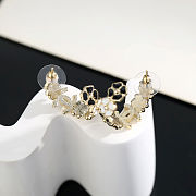  Chanel gold-tone metal hoop earrings with black and clear crystals - 4