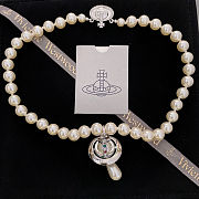 Vivienne Westwood One Row Pearl Drop necklace - 1