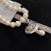 Vivienne Westwood One Row Pearl Drop necklace - 3
