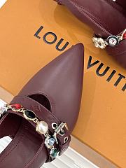 Louis Vuitton LV Vibe Slingback Pumps in bordeaux red lambskin - 3