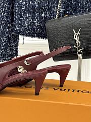 Louis Vuitton LV Vibe Slingback Pumps in bordeaux red lambskin - 4