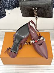 Louis Vuitton LV Vibe Slingback Pumps in bordeaux red lambskin - 2