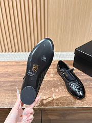 Chanel black quilted leather Mary Jane ballet flats  - 4