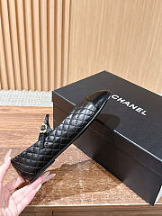  Chanel black quilted leather Mary Jane ballet flats  - 5