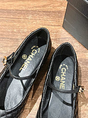  Chanel black quilted leather Mary Jane ballet flats  - 6