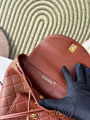 Chanel Vintage Duma backpack in brown leather 21*10*20.5cm - 2