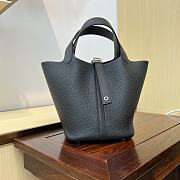 Hermes Picotin Black Silver Bag 18cm  - 1