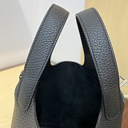 Hermes Picotin Black Silver Bag 18cm  - 2