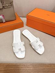Hermes Oran sandals in white  - 1