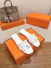 Hermes Oran sandals in white  - 4